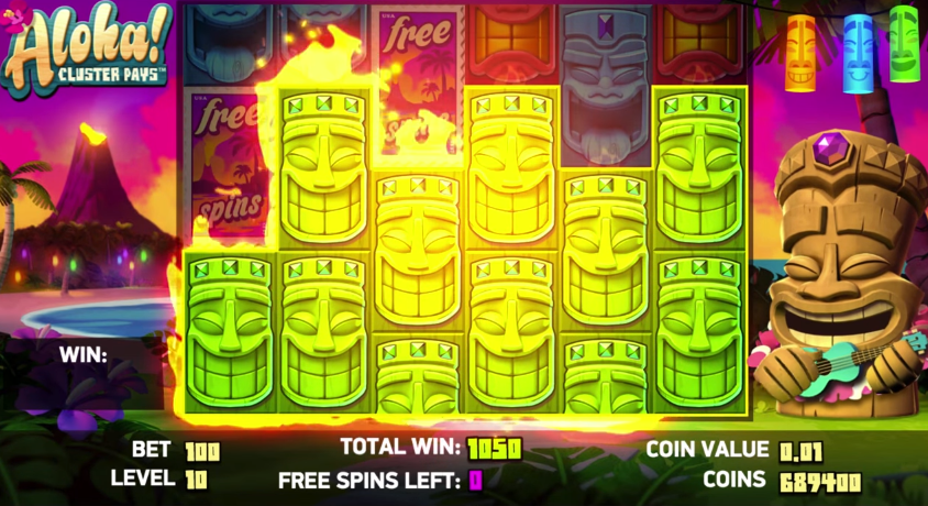 Cassinos online parceiros que oferecem o slot Aloha! Cluster Pays no Brasil